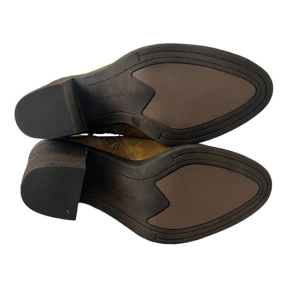 Lucky Brand Boot Size 8 Brown Suede Salza Ankle Bootie - Picture 7 of 9